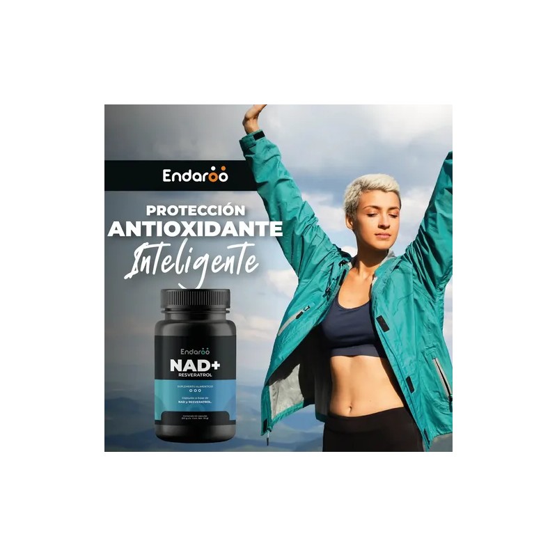 Suplemento Nutricional NAD+ y Resveratrol ENDAROO 500 mg x 60