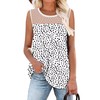 KISSMODA Womens Summer Casual Top Leopard Print Tank Tops Lace