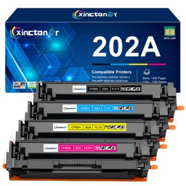 202A Toner Cartridges 4 Pack Compatible Replacement for HP 202A 202X CF500X CF500A Toner Work with Color Laser Jet Pro MFP M281fdw M281cdw M281fdn M254dw M254 M281 Printer (Black Cyan Yellow Magenta)