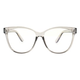 PASTL Blue Light Filtering Lens Clear Glasses Women's Oversized Butterfly UV400 Gray