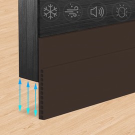 Tapón de puerta para gran hueco, 3 pulgadas de ancho x 39 pulgadas de largo, ajustable ensanchado debajo de la puerta para puertas exteriores/interiores, bloqueador de tiro debajo de la puerta, insonorizado/aislador de barrido de puerta, pelado de clima,