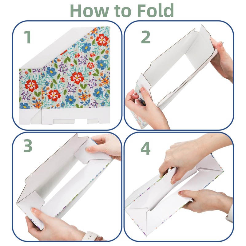 WRINGKIT 20 Pack Cardboard Magazine File Holder, Foldable Magazine Organizer