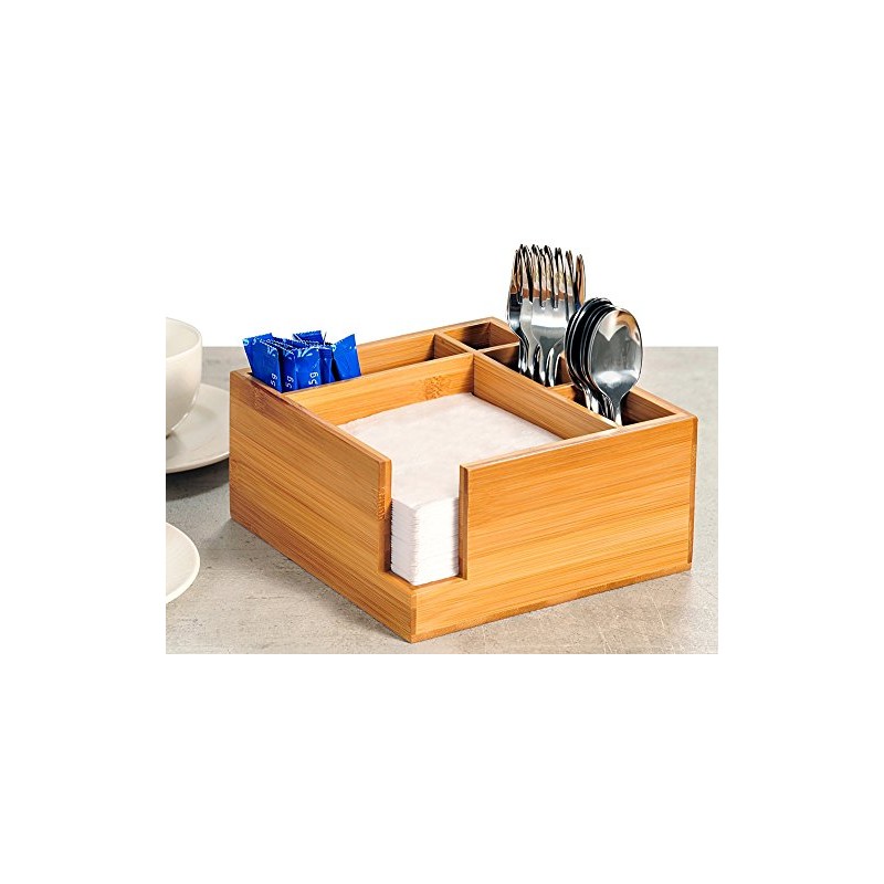 KESPER 70851 Napkin Dispenser Cutlery Tray 5 Compartments FSC Certified