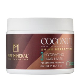 Pure Mineral Hair Mask with Coconut Oil, Intensive Treatment for Dry Hair, Nourishing and Invigorating, No Sulphates, Parabens, Petrolates, 350 ml