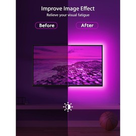 LED Lights for TV, 9.84ft RGB Strip Lights for TV Behind 45-60in TV,  APP Remote Control Music Sync TV Backlight for Bedroom Gaming Room - Color: Multicolor, Size: 16.4FT for 55"-70" TV
