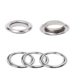 WedDecor 30mm Brass Eyelets Grommets with Washers for Leathercrafts, Vinyl Banners & Canvas Holding, Curtains Leather Tarpaulin Arts & Craft, DIY projects, Silver, 10Pcs