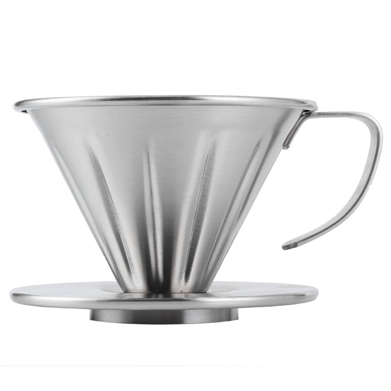 Stainless Steel Pour Over Coffee Dripper Cone Filter Cup Stand