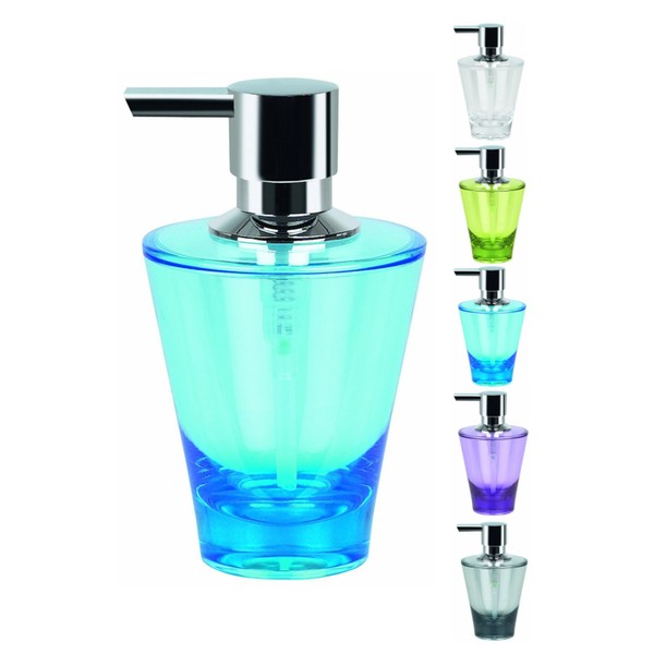 Spirella Max Light Cobalt Soap Dispenser Acrylic Blue Height 14.5