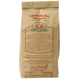Rustichella D'Abruzzo Pasta Penne Rigate Whole Wheat in Brown Bag, 1.1 Pound