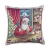 Decorative Tapestry Santa Claus Workshop Gobelin Style Throw Pillow