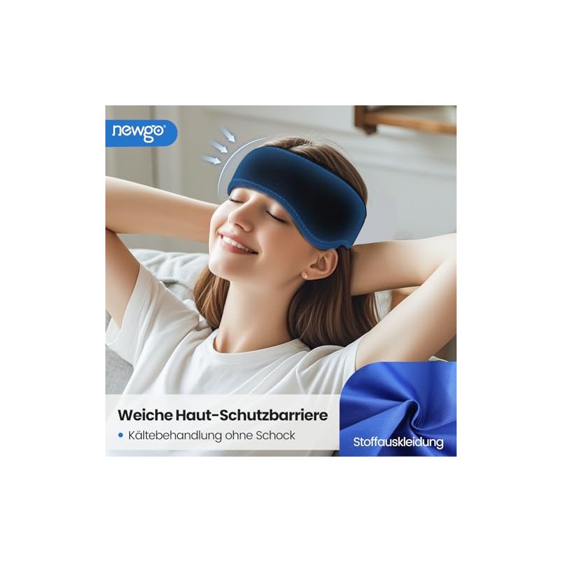 NEWGO Cooling Pad Gel Compress (2 Gel Inserts), Washable Head