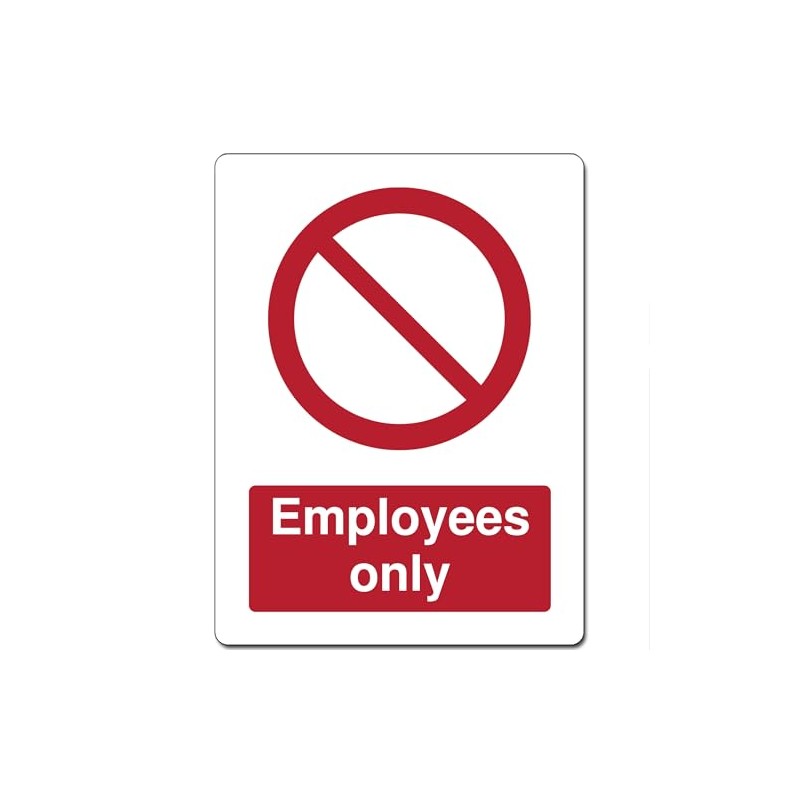 Red Circle Prohibited Act Metal Sign For Office Work Site
