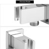 QWORK® Chrome hose connection with hand shower holder, brass G1/2