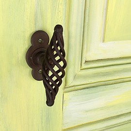 Antikas - Window Fittings Antique Handle Wrought Iron Twisted Cross Handle Window Olive