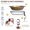 WANGIRO Deck Mounted Bird Bath for Outside,Detachable Birdbath Bowl with