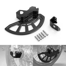 NICECNC Black Front Brake Disc Guard Protector Cover Compatible with Suzuki DRZ400SM 2005 2006 2007 2008 2009 2010-2020 2021 2022 2023 2024 See Fitment CNC Machined