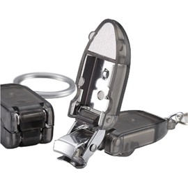 Silver Travel Keychain Finger Nail Clippers,Portable Nail Clippers for Thick Nails with Nail Files Mini Foldable Stainless Steel Nail Cutter Tools and Accessories