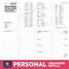 2026 Personal size week on two pages diary organiser refill