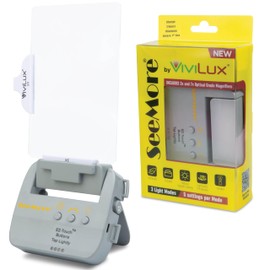 SeeMore by ViviLux Wearable LED Magnifying Neck Light with 3X & 7X Magnifiers, Hands-Free 40 Hour Battery Lighting for Crafts & Hobbies, Reading and Detailed Work