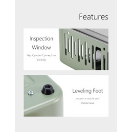 CretFine Mini Butane Camping Stove with Portable Bag, Indoor and Outdoor Cooking, for Emergency and Camp Essentials, 8205 BTU, 2hr Usage per Canister, Gas Not Included, White