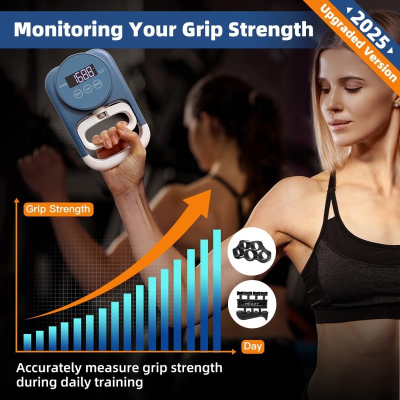 Grip Strength Tester Hand Dynamometer - Grip Strength Trainer Hand