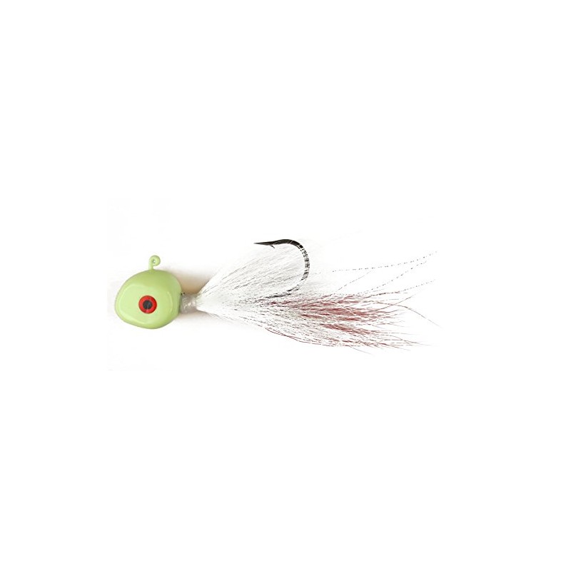 Flexi Jig Buck Tail, Blanco/Rojo, 2 oz