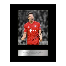 Robert Lewandowski Signed Mounted Photo Display Bayern Munich FC #01