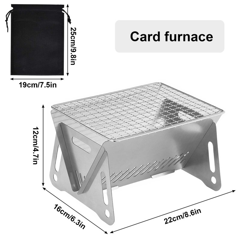 Folding Barbecue Camping Barbecue Portable BBQ Charcoal Smoker Grill for