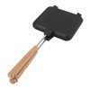 Double Sided Frying Pan Aluminum Solid Wood Anti Stick Stovetop