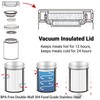 BLUE ELE Vacuum Insulated Jar & Thermos, BPA-Free Lunch Containers,
