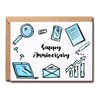 Happy Anniversary - Office Work & New Job Greeting -