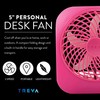 O2COOL Treva 5 Inch Battery Powered Fan Portable Desk Fan