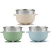 PandaEar 3 Pack Stainless Steel Baby Suction Bowls, Non-Slip Child