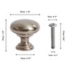 HARMAC HOUSE Round Cabinet Knobs 10 Pack Brushed Nickel Pull