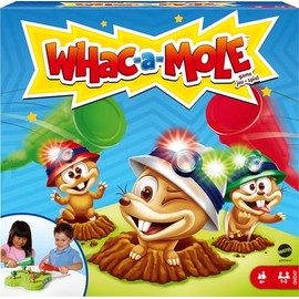 Mattel Games, WHAC A Mole, Juego de Mesa para niños, de 1 o 2 Jugadores Jugadores
