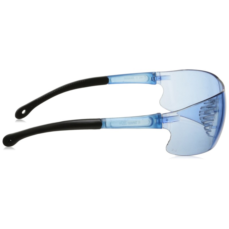 Radians Light Blue Safety Glasses, Scratch-Resistant, Wraparound