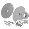 NAUBEA 2 Pack Door Hole Cover Plate Brushed Satin Nickel