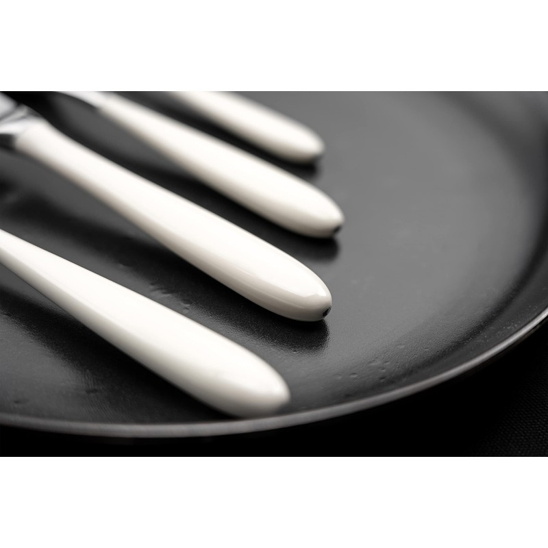 Grunwerg 2DF650W Dessert Forks, 18/10 Stainless Steel, White