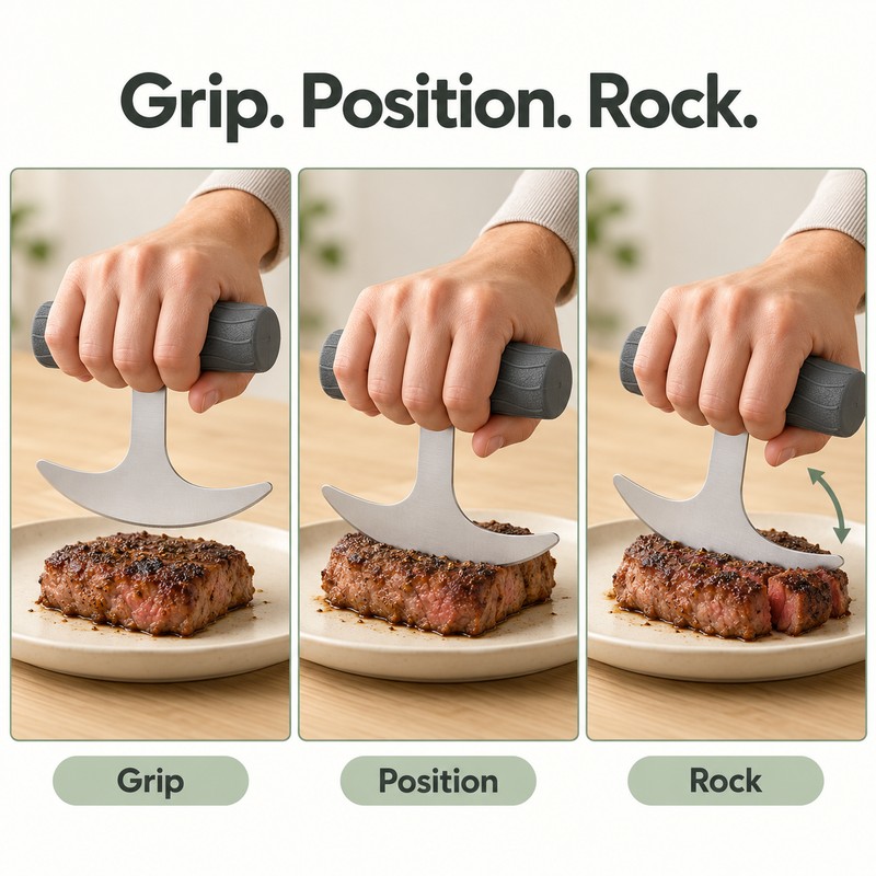 Adaptive Rocker Knife with T-Handle – Non-Slip Ergonomic Knife for