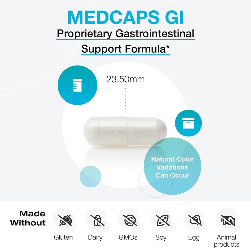 XYMOGEN MedCaps GI - L Glutamine, Inulin Prebiotic Fiber +