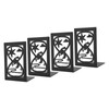 4Pcs Metal Book Ends Orderly Storage Arbitrary Adjustment Smoother Edges