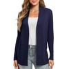 EXCHIC Women's Long Sleeve Knitted Cardigan Lightweight Cosy Open Front