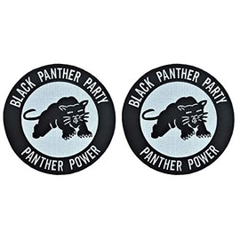 2 pcs Black Panther Party Patch - Panther Power Patch Iron On/Sew On Embroidered