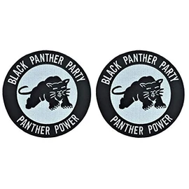 2 pcs Black Panther Party Patch - Panther Power Patch Iron On/Sew On Embroidered