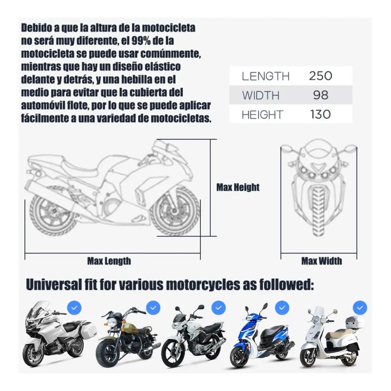 Funda Motocicleta Impermeab Grueso Cubiertas Para Moto