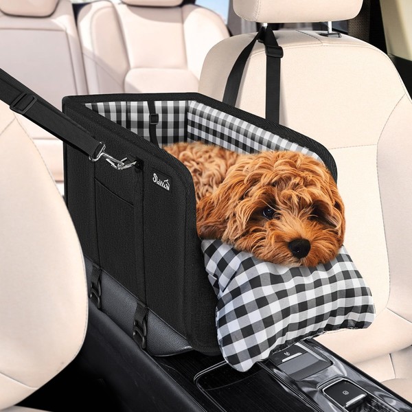 SlowTon Console Dog Car Seat - Portable Dogs Armrest Booster