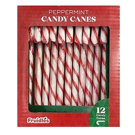 Christmas Candy Canes Suckers, Peppermint Flavor, Individually Wrapped (12-Pack)