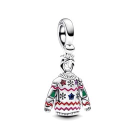 PHCLASY Heart Family Charm Pendant Christmas Bead Charms 925 Sterling Silver Pendant for European Bracelets and Necklaces for Women, Cubic Zirconia