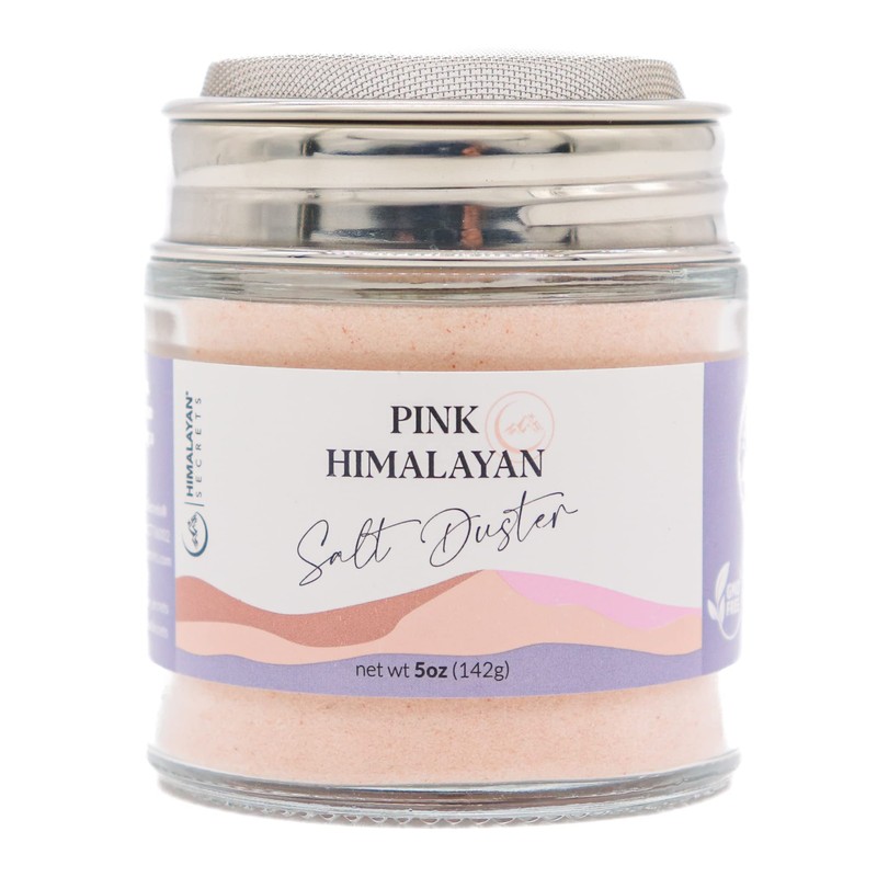 Himalayan Secrets Natural Pink Popcorn Salt Duster in Refillable Screen