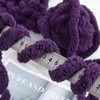 Hombys Dark Purple Chunky Chenille Yarn for Crocheting & Knitting,